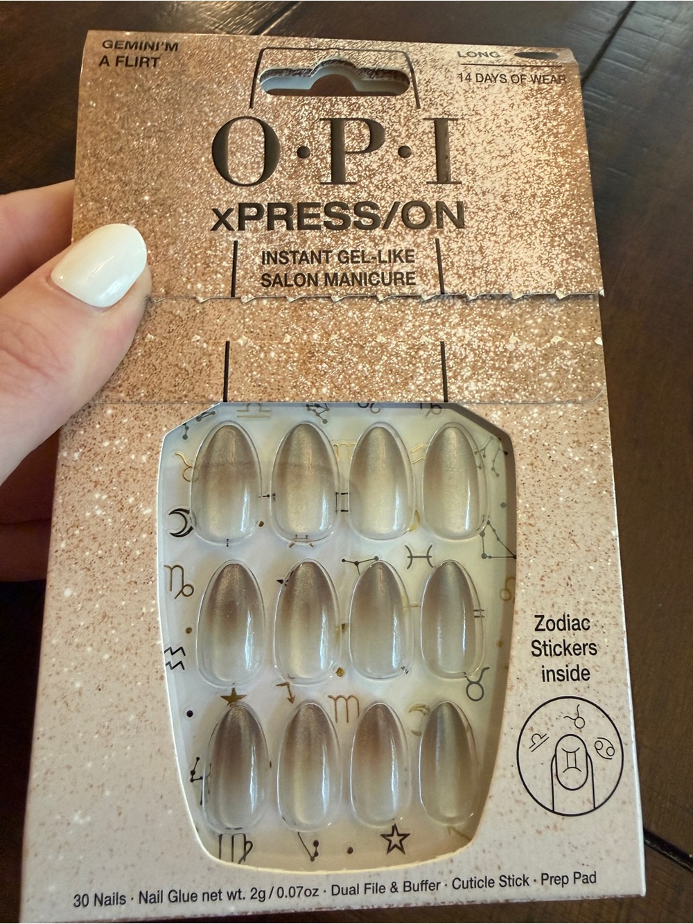 OPI xPRESS/ON Press-On Nails in Shimmery Gold